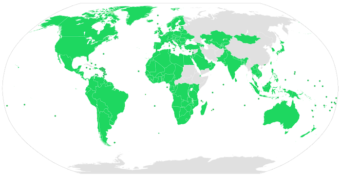 Países disponíveis no Spotify