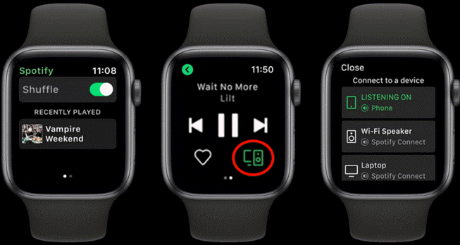 Enable Spotify Connect on Apple Watch