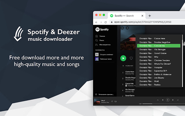 Spotify Deerzer Music Downloader Webpage