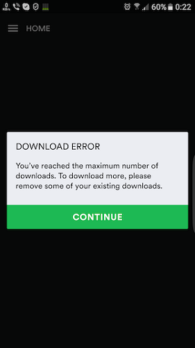 Spotify Download Limits