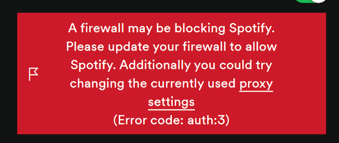 Spotify Is Blocked By Firewall