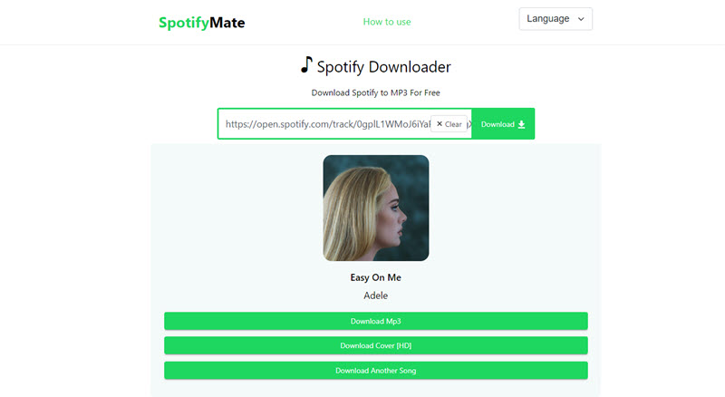 SpotifyMate Convertir Spotify en MP3