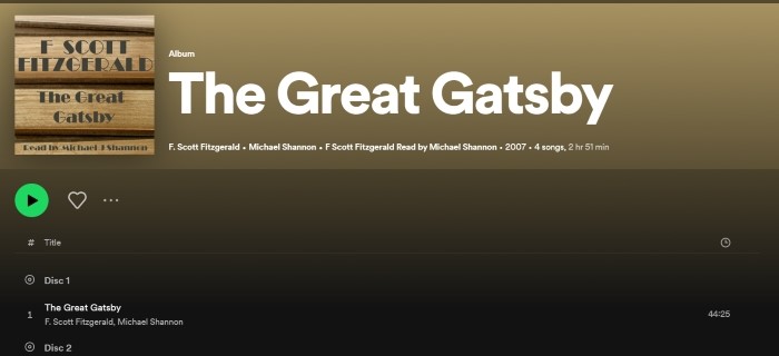 The Great Gatsby Audiobook