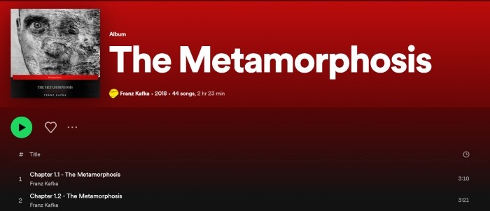 Metamorfoza Spotify Audiobook