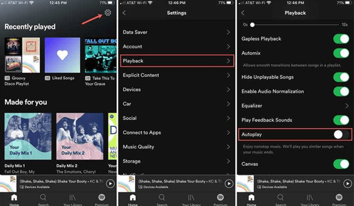 Disable Autoplay on Spotify on Mobile