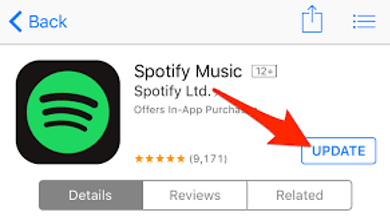 Mettre à jour l'application Spotify